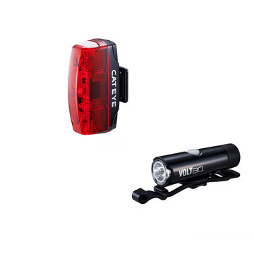 Cateye Cateye Volt 80 Front Light & Rapid Micro Rear Light Usb Rechargeable Light Set