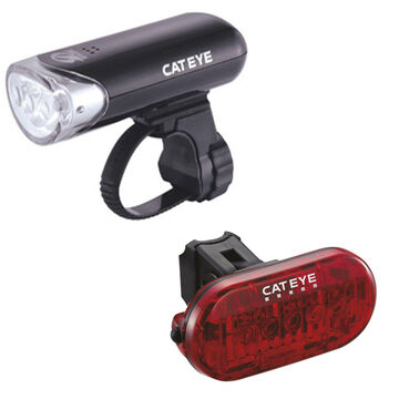 Cateye EL135 Front & Omni 5 Rear Set