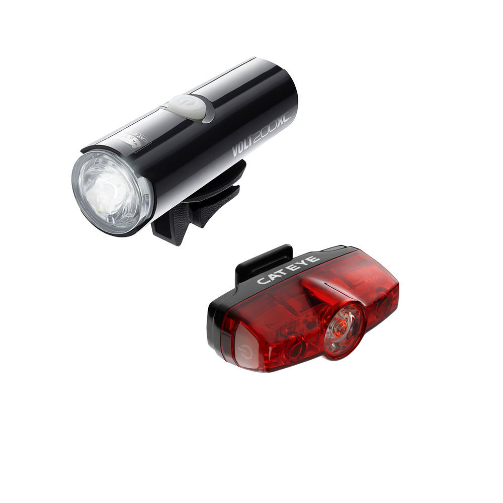 CATEYE Volt 200 XC Front & Rapid Mini Rear Usb Rechargeable Set click to zoom image