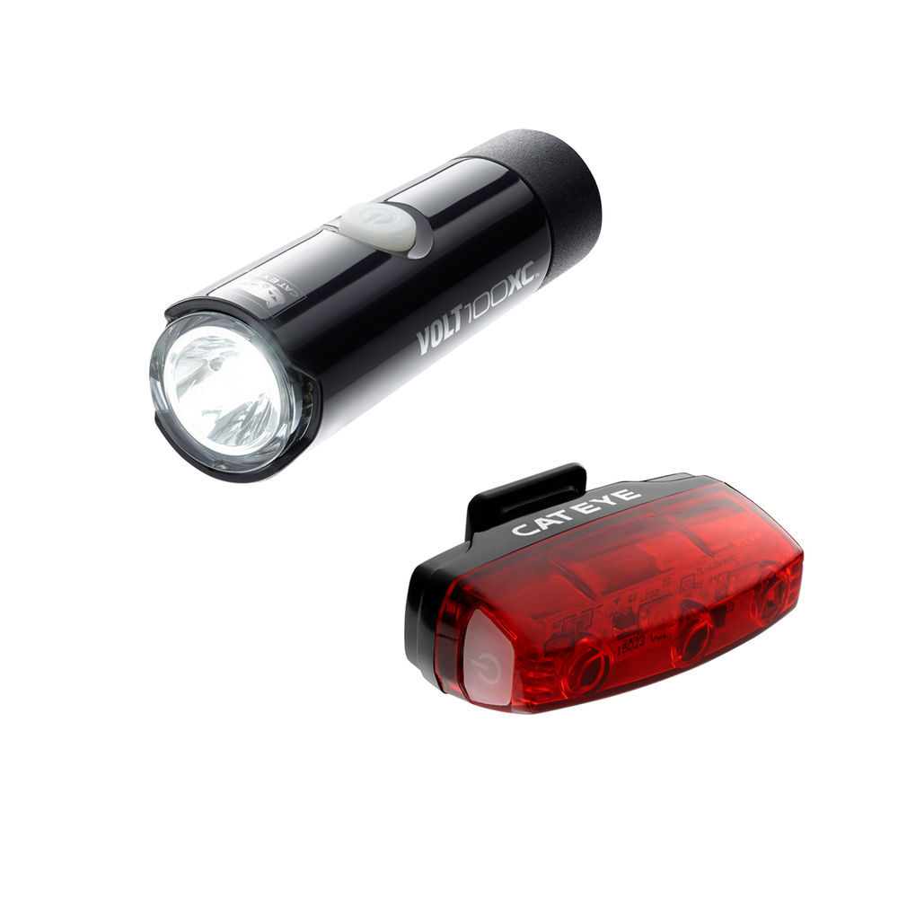 CATEYE Volt 100 XC Front & Rapid Micro Rear Usb Rechargeable Set click to zoom image
