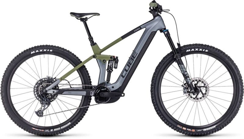 Cube Stereo Hybrid 140 HPC TM 750 Flash Grey/Olive 2023