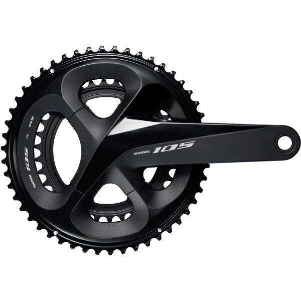 Shimano FC-R7000 105 double chainset, HollowTech II 170 mm 53 / 39T, black click to zoom image