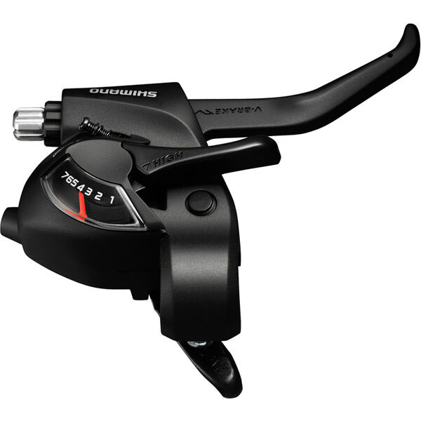 Shimano ST-EF41 EZ fire plus STI set for V-brakes, 3x6 speed, 2-finger lever, black click to zoom image