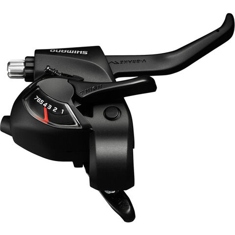 Shimano ST-EF41 EZ fire plus STI set for V-brakes, 3x6 speed, 2-finger lever, black 