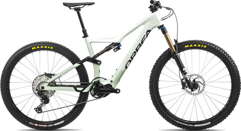 Orbea Rise M10 Electric Mountain Bike Small Sap White - Green Fog (Gloss)  click to zoom image