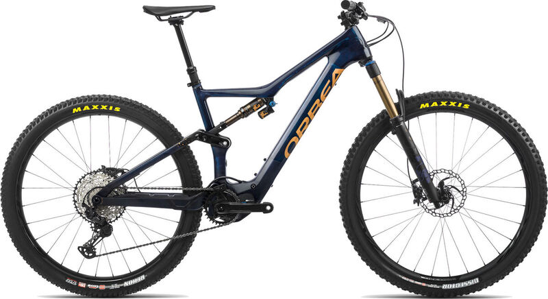 Orbea Rise M10 Electric Mountain Bike Small Coal Blue - Red Gold (Gloss)  click to zoom image