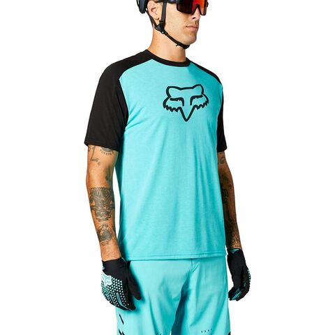 FOX RANGER DRIRELEASE JERSEY - BIKE PARK COLLECTION Small Teal  click to zoom image