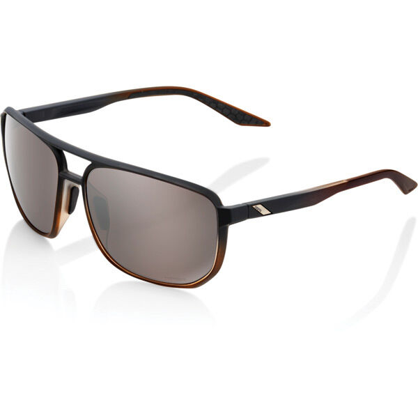 100% Konnor - Matt Translucent Brown Fade - HiPER Silver Mirror Lens click to zoom image