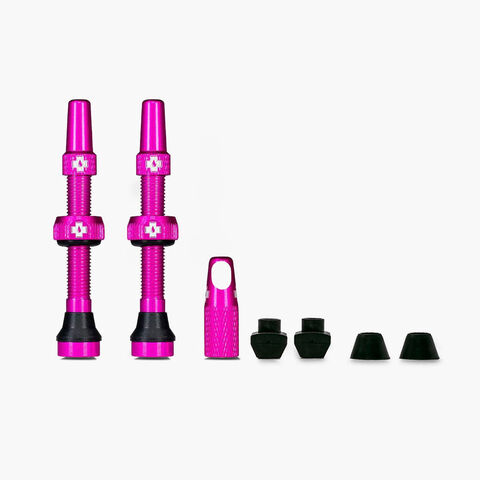 MUC-OFF Tubeless Valves 80mm  Pink  click to zoom image
