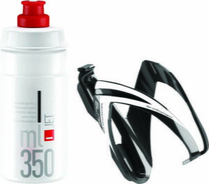 Elite Ceo Jet youth bottle kit includes cage and 66 mm, 350 ml bottle red