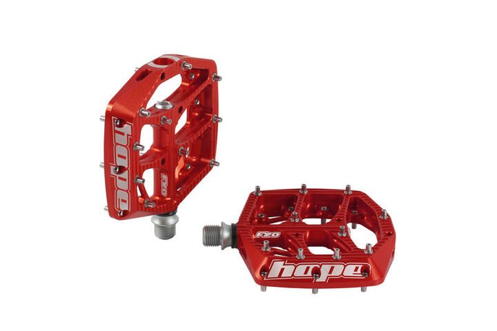 Hope Tech F20 Flat Pedal  Red  click to zoom image