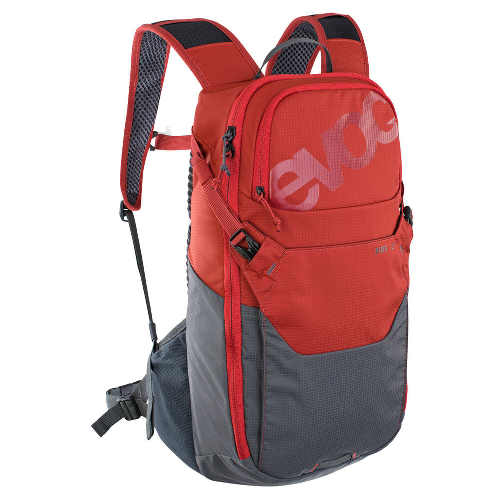 Evoc Ride Performance Backpack 12l + 2l Bladder Chili Red/Carbon Grey 12 Litre click to zoom image