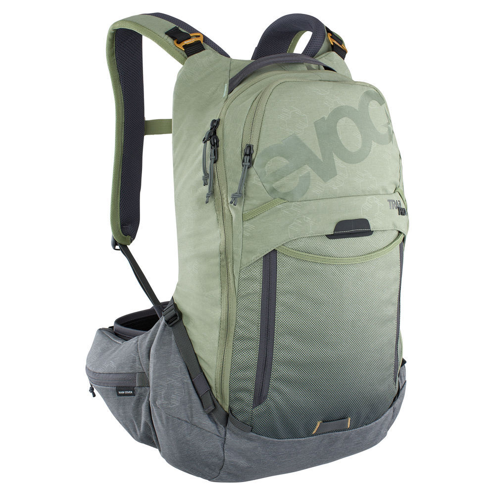 Evoc Trail Pro Protector Backpack 16l Light Olive/Carbon Grey click to zoom image