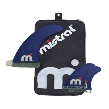 Mistral Honeycomb 2+1 Fins Including Finbag Blue One Size