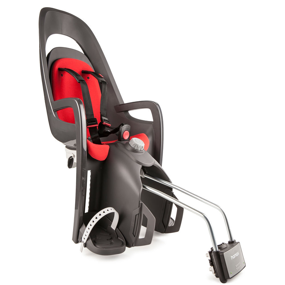 HAMAX Caress Child Bike Seat Grey/Red click to zoom image