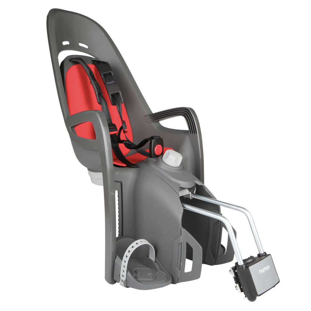 HAMAX Zenith Relax Child Bike Seat Grey/Red click to zoom image