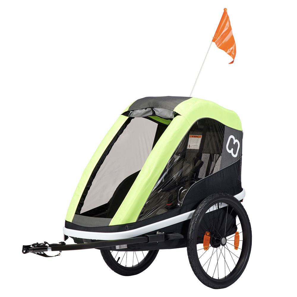HAMAX Avenida One Child Trailer With Suspension: Lime Single click to zoom image