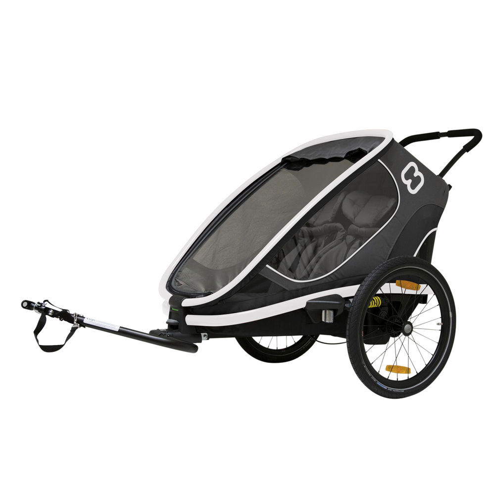 HAMAX Outback Twin Child Bike Trailer Grey Twin click to zoom image