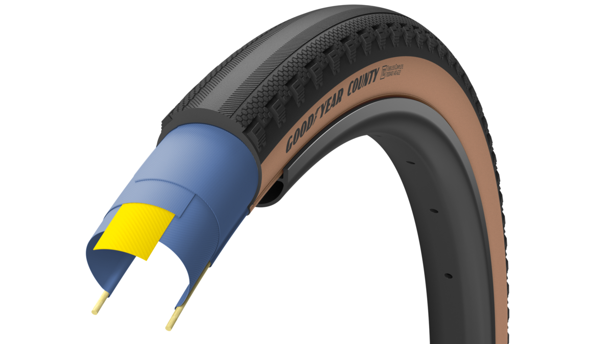 GOODYEAR County (All Terrain) Tubeless Complete Tyre 700x40 Tan click to zoom image