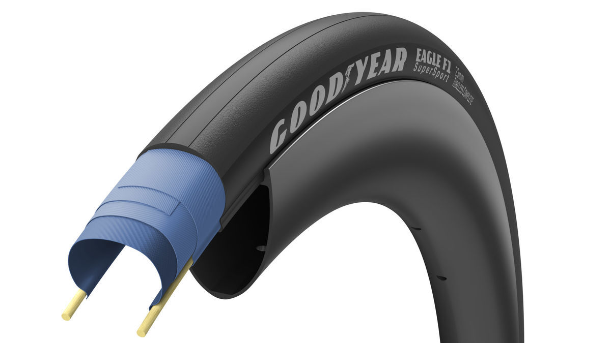 GOODYEAR Eagle F1 SuperSport - Tubeless Complete Road Tyre Black 700x25 click to zoom image