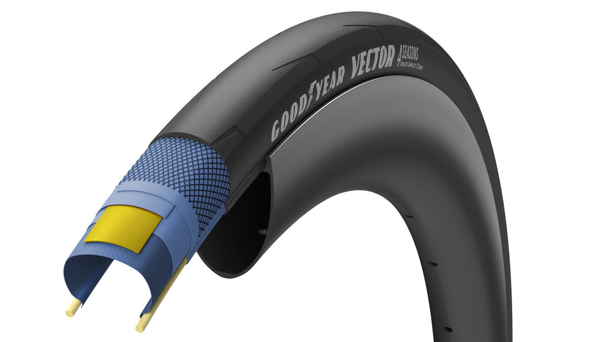GOODYEAR Vector 4Seasons - Tubeless Complete Road Tyre Black 700x25 click to zoom image