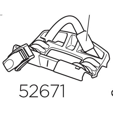 Thule 52671 598 Wheel holder and strap rear