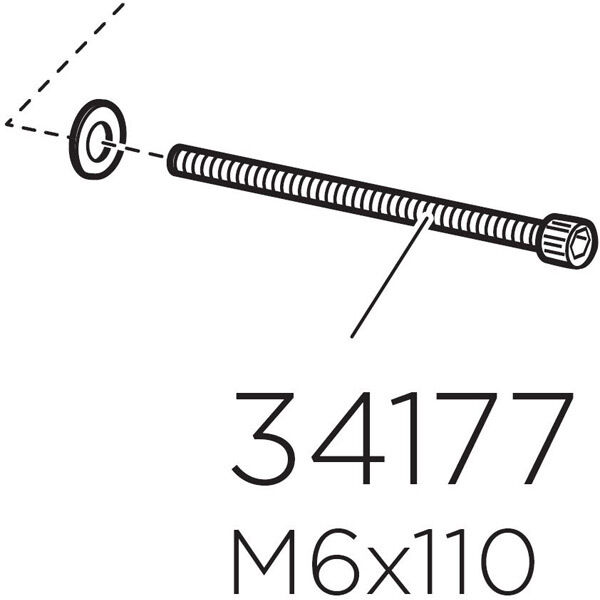 Thule 34177 Screw MC 6S M6 x 110 mm click to zoom image