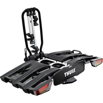 Thule 934 EasyFold XT 3-bike towball carrier with AcuTight torque knobs 13-pin