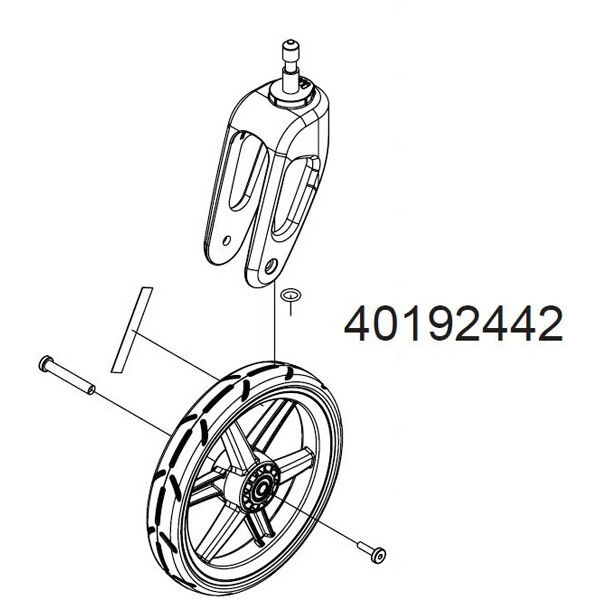 Thule Chariot replacement stroller wheel and caster for Cross or Lite click to zoom image