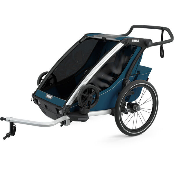 Thule Chariot Cross 2 U.K. certified child carrier with cycling and strolling kit click to zoom image