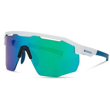 Madison Eyewear Cipher Glasses - matt white / green mirror