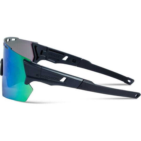 Madison Eyewear Stealth Glasses - matt dark grey / green mirror click to zoom image
