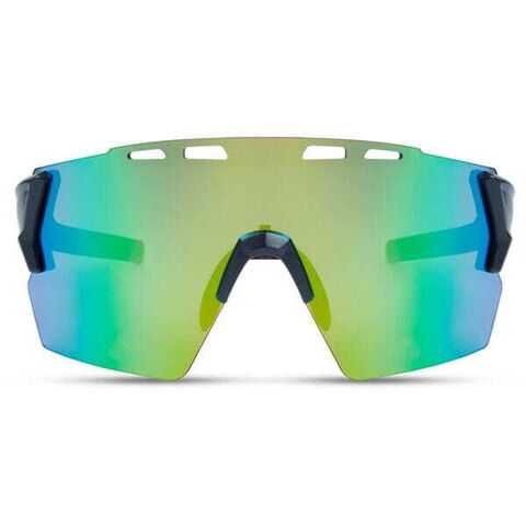 Madison Eyewear Stealth Glasses - matt dark grey / green mirror click to zoom image
