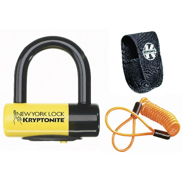 Kryptonite New York Liberty disc lock - with reminder cable - yellow click to zoom image