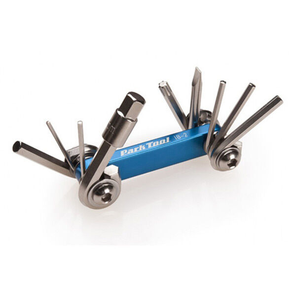 PARK TOOL IB-2 I-Beam Mini Fold-Up Hex Wrench Screwdriver & Star-Shaped Wrench Set click to zoom image