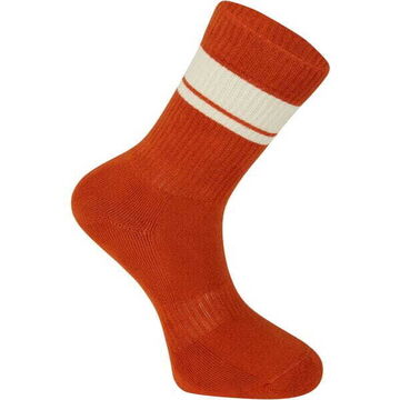 Madison Roam Isoler Crew Sock Rust Orange